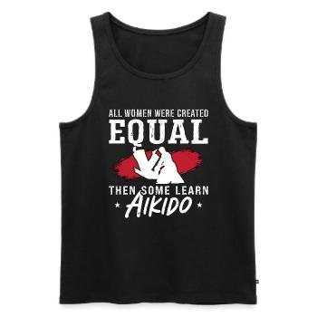 Aikido All Women Were Fighter Martial Arts Samurai - Männer Premium Bio Tank Top - Schwarz - Vorne - AI Model Male 178 light (178cm)