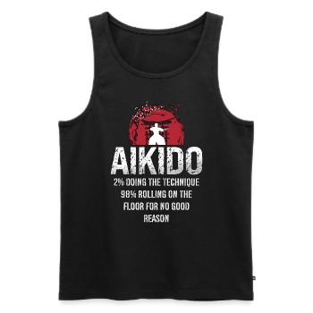 Aikido 2% Doing The Technique 98% Samurai Fighter - Männer Premium Bio Tank Top - Schwarz - Vorne - AI Model Male 178 light (178cm)