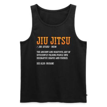 Jiu Jitsu Sports de combat Combat Fighter Combat - Débardeur bio Premium Homme - noir - Devant - AI Model Male 178 light (178cm)
