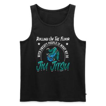 Jiu Jitsu Rolling On The Floor Combattant de combat - Débardeur bio Premium Homme - noir - Devant - Michal (187cm)