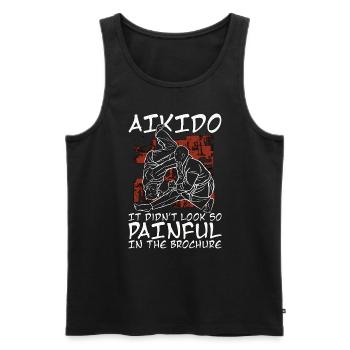 Aikido It Didn't Look So Painful Martial Samurai - Männer Premium Bio Tank Top - Schwarz - Vorne - AI Model Male 178 light (178cm)