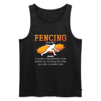 Fencing Modern Interpretation Of Sword Duel Fencer - Männer Premium Bio Tank Top - Schwarz - Vorne - AI Model Male 178 light (178cm)