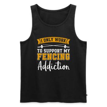 Fencing I Only Work To Longswords Addiction Fencer - Männer Premium Bio Tank Top - Schwarz - Vorne - AI Model Male 178 light (178cm)