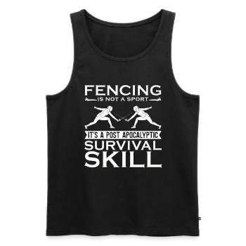 Fencing Is Not A Sport It's Longswords Duel Fencer - Männer Premium Bio Tank Top - Schwarz - Vorne - AI Model Male 178 light (178cm)