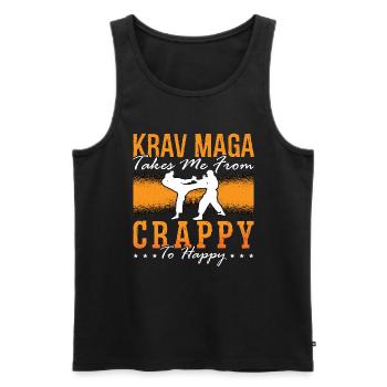Krav Maga me prend de MMA Martial Artist Fighter - Débardeur bio Premium Homme - noir - Devant - Michal (187cm)