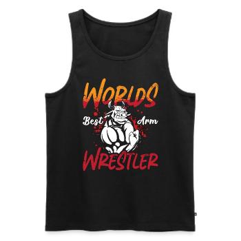 Arm Wrestling Meilleur lutteur sportif au monde - Débardeur bio Premium Homme - noir - Devant - Michal (187cm)