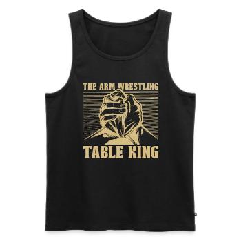Arm Wrestling The Table King Muscle Sport Wrestler - Men's Premium Organic Tank Top - black - Front - Michal (187cm)