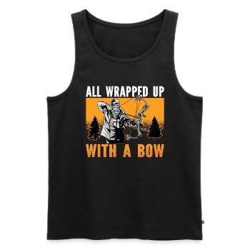 Bowhunting All Wrapped Up With Crossbows Bowhunter - Men's Premium Organic Tank Top - black - Front - Michal (187cm)