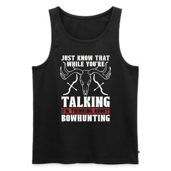Bowhunting Just Know That Shooting Sport Bowhunter - Men's Premium Organic Tank Top - black - Front - Michal (187cm)