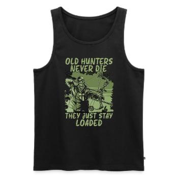 Bowhunting Old Hunters Never Shooting Bowhunter - Männer Premium Bio Tank Top - Schwarz - Vorne - AI Model Male 178 light (178cm)