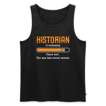 L’historien change s’il vous plaît les historiens de l’histoire - Débardeur bio Premium Homme - noir - Devant - Michal (187cm)