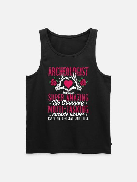 Archaeology Archaeologist Bec Fossil Archaeologist - Men's Premium Organic Tank Top - black