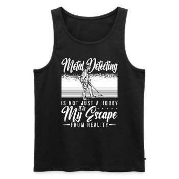 Metal Detecting Is Not Just Detecting Detectorist - Men's Premium Organic Tank Top - black - Front - AI Model Male 178 light (178cm)