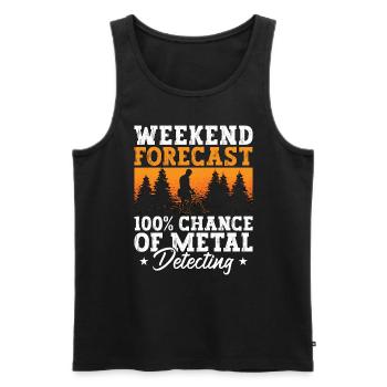 Metal Detecting Weekend Forecast Metal Detectorist - Männer Premium Bio Tank Top - Schwarz - Vorne - Michal (187cm)