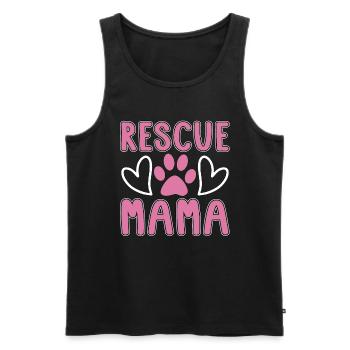 Sauvetage des animaux Mama Adoption Sauveteur d’animaux - Débardeur bio Premium Homme - noir - Devant - AI Model Male 178 light (178cm)