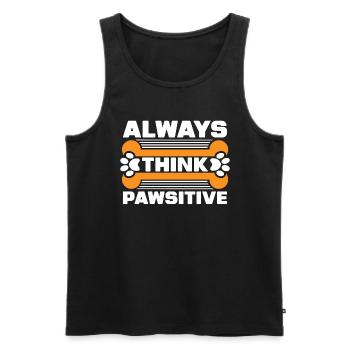 Animal Rescue Always Think Adoption Animal Rescuer - Men's Premium Organic Tank Top - black - Front - AI Model Male 178 light (178cm)