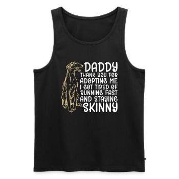Greyhound Racing Daddy Thank You Greyhound Racer - Men's Premium Organic Tank Top - black - Front - AI Model Male 178 light (178cm)