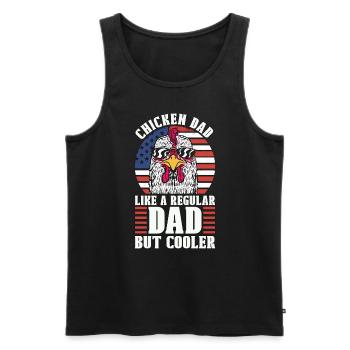 Cock Chicken Dad Farm Animals Cock Lover - Männer Premium Bio Tank Top - Schwarz - Vorne - AI Model Male 178 light (178cm)