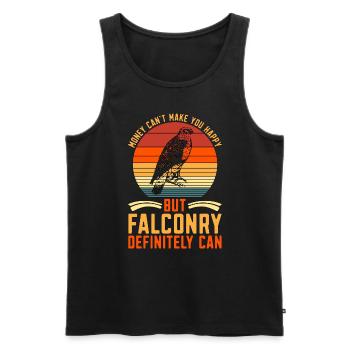 Falconry Money Can't Retro Birds Of Prey Falconer - Männer Premium Bio Tank Top - Schwarz - Vorne - AI Model Male 178 light (178cm)
