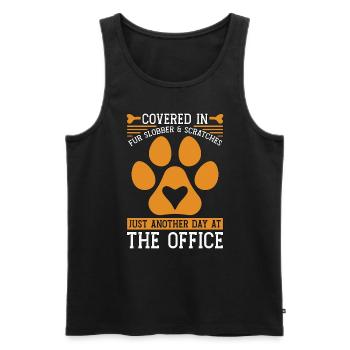 Veterinary Covered In Fur Vet Student Veterinarian - Men's Premium Organic Tank Top - black - Front - Michal (187cm)