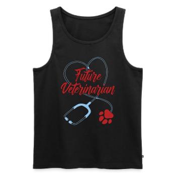 Veterinary Future Veterinarian Doctor Veterinarian - Männer Premium Bio Tank Top - Schwarz - Vorne - AI Model Male 178 light (178cm)