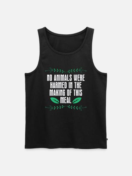 Vegansk kok Ingen dyr var plantebaserede veganske kokke - Herre Premium økologisk tanktop - sort