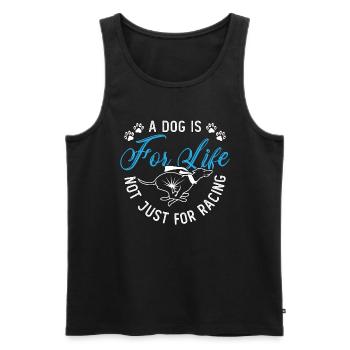 Greyhound Racing A Dog Is For Pets Greyhound Racer - Men's Premium Organic Tank Top - black - Front - AI Model Male 178 light (178cm)