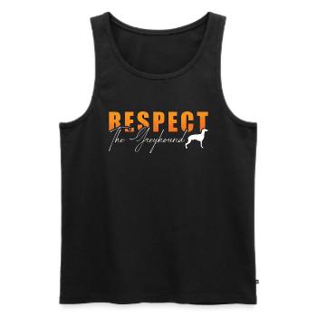 Greyhound Racing Respect The Dogs Greyhound Racer - Men's Premium Organic Tank Top - black - Front - AI Model Male 178 light (178cm)