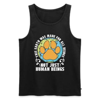 Abandoned Pets This Earth Is Made Pet Animal Lover - Männer Premium Bio Tank Top - Schwarz - Vorne - AI Model Male 178 light (178cm)