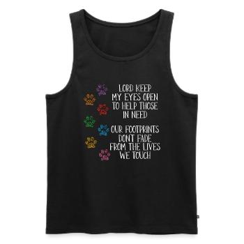 Abandoned Pets Lord Keep My Shelters Animal Lover - Männer Premium Bio Tank Top - Schwarz - Vorne - Michal (187cm)