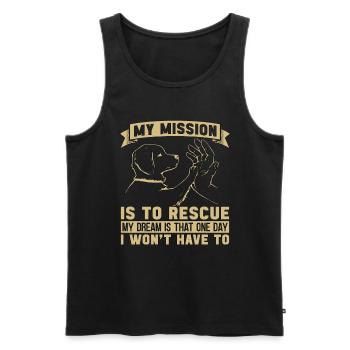 Abandoned Pets My Mission Is To Adopt Animal Lover - Men's Premium Organic Tank Top - black - Front - Michal (187cm)