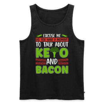 Régime cétogène Excusez-moi Faites-vous Ketosis Keto Lover - Débardeur bio Premium Homme - noir - Devant - AI Model Male 178 light (178cm)
