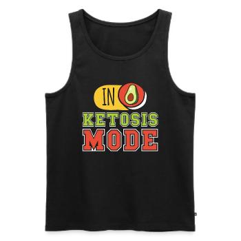 Régime cétogène en mode cétose Alimentation saine Keto - Débardeur bio Premium Homme - noir - Devant - AI Model Male 178 light (178cm)