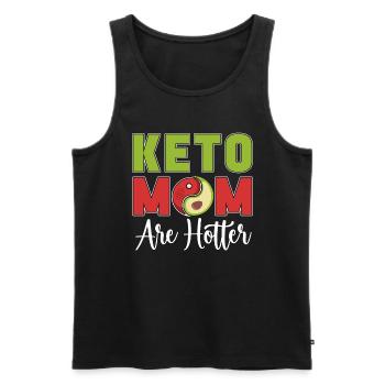 Régime cétogène Les mamans céto sont des amoureux de Keto Life Keto - Débardeur bio Premium Homme - noir - Devant - AI Model Male 178 light (178cm)