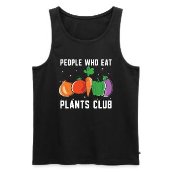 Régime végétalien Les personnes qui mangent sans viande Alimentation saine - Débardeur bio Premium Homme - noir - Devant - AI Model Male 178 light (178cm)