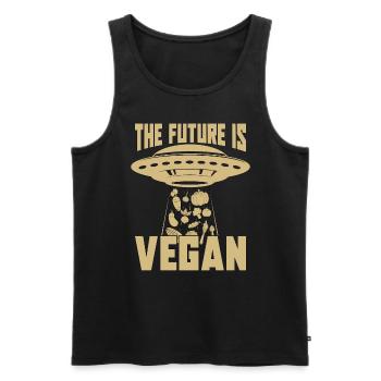 Vegan Diet The Future Is Meatless Vegan Diet Lover - Men's Premium Organic Tank Top - black - Front - AI Model Male 178 light (178cm)