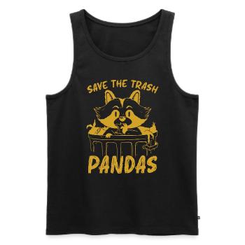 Conservationist Save The Trash Conserve Wildlife - Men's Premium Organic Tank Top - black - Front - AI Model Male 178 light (178cm)