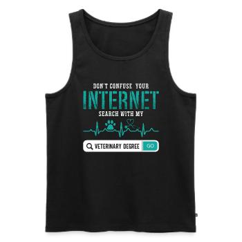 Veterinary Don't Confuse Your Animals Veterinarian - Men's Premium Organic Tank Top - black - Front - Michal (187cm)