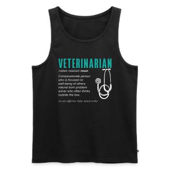Veterinary Veterinarian Compassionate Person Vets - Men's Premium Organic Tank Top - black - Front - AI Model Male 178 light (178cm)