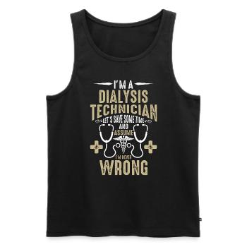 I'm A Dialysis Technician Let's Save Nephrologist - Men's Premium Organic Tank Top - black - Front - Michal (187cm)