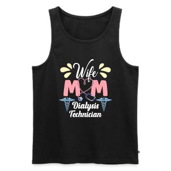 Dialysis Technician Wife Mom Medical Dialysis Tech - Men's Premium Organic Tank Top - black - Front - Michal (187cm)