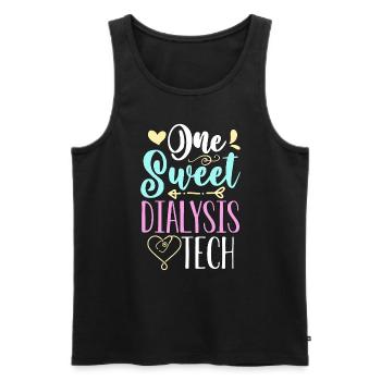 Dialysis Technician One Sweet Nurse Dialysis Tech - Men's Premium Organic Tank Top - black - Front - Michal (187cm)