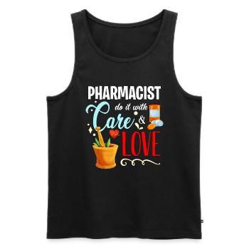 Pharmacy Technician Pharmacist Do It With Medicine - Men's Premium Organic Tank Top - black - Front - AI Model Male 178 light (178cm)