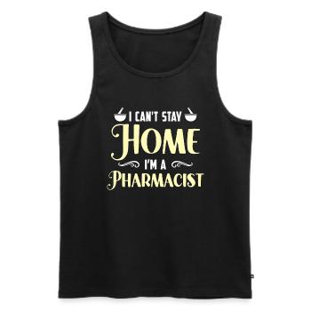 Pharmacy Technician I Can't Stay Home Health Care - Men's Premium Organic Tank Top - black - Front - Michal (187cm)