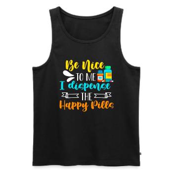 Pharmacy Technician Be Nice To Me Loves Medication - Men's Premium Organic Tank Top - black - Front - Michal (187cm)