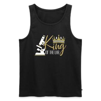 Lab Technician King Of The Lab Healthcare Science - Men's Premium Organic Tank Top - black - Front - Michal (187cm)