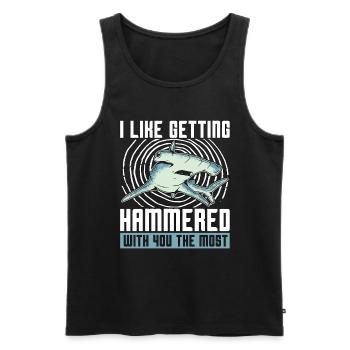 Marine Biology I Like Getting Hammered Underwater - Men's Premium Organic Tank Top - black - Front - Michal (187cm)