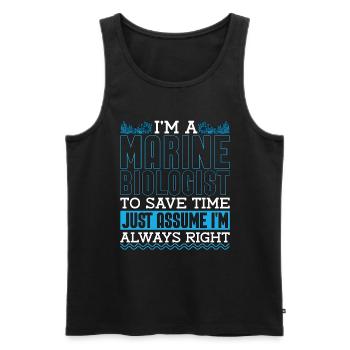 Marine Biology I'm A Marine Biologist To Save Sea - Männer Premium Bio Tank Top - Schwarz - Vorne - AI Model Male 178 light (178cm)