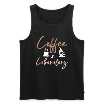 Technicien de laboratoire Café et scientifique de laboratoire - Débardeur bio Premium Homme - noir - Devant - AI Model Male 178 light (178cm)