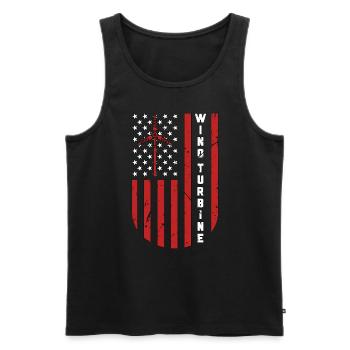 Wind Turbine Tech Wind Turbine Windmill Technician - Men's Premium Organic Tank Top - black - Front - AI Model Male 178 light (178cm)